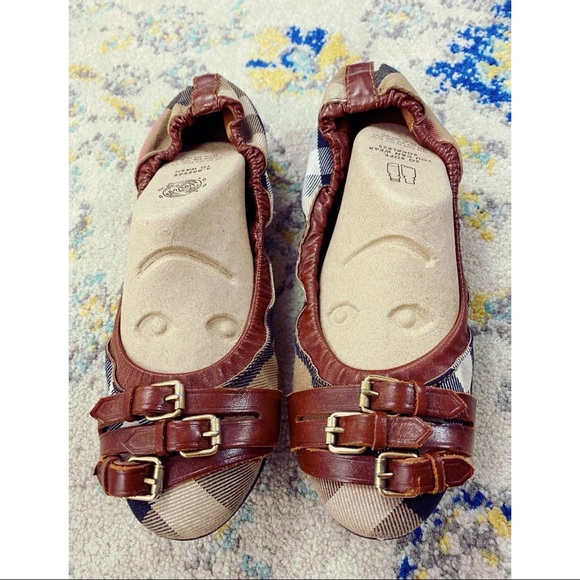 Burberry Ballerina Flats Bridle Housecheck Falcony - Picture 2 of 5